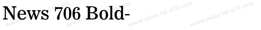 News 706 Bold字体转换